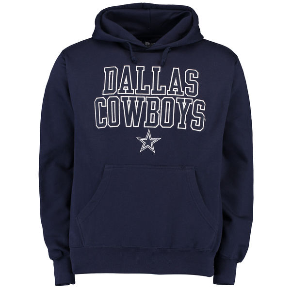 Men Dallas Cowboys Bendire Pullover Hoodie Navy